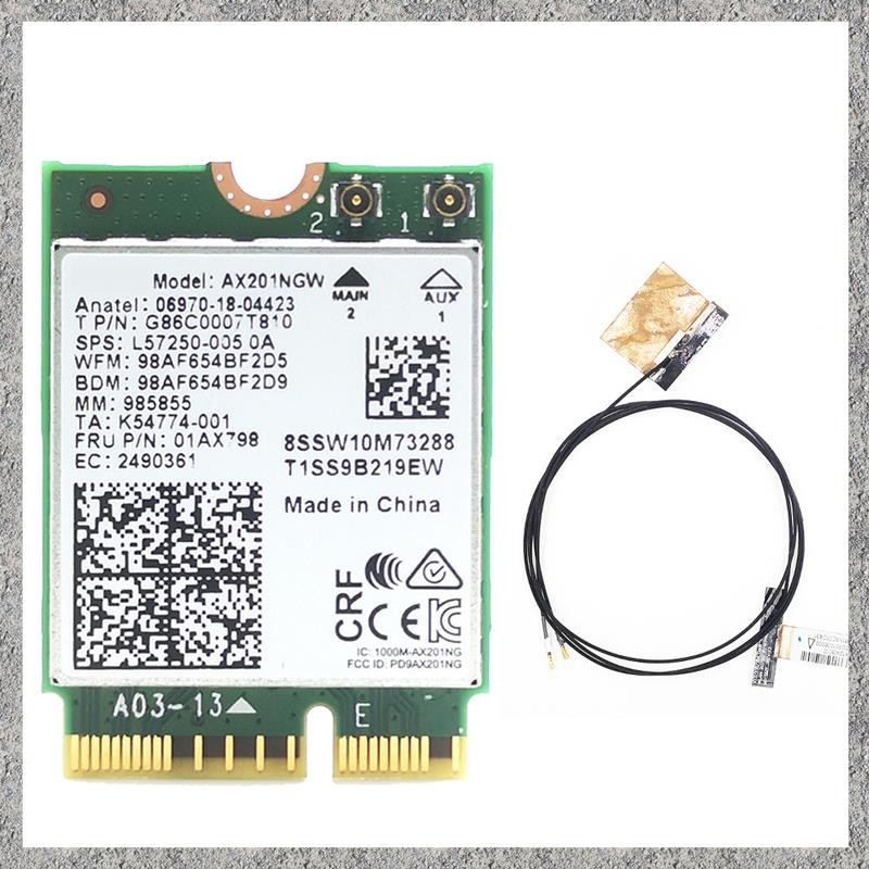 AX201 AX201NGW WiFi การ์ด WiFi เสาอากาศอุปกรณ์เสริม WiFi 6 3000Mbps บลูทูธ 5.1 อะแดปเตอร์ WiFi สําหร