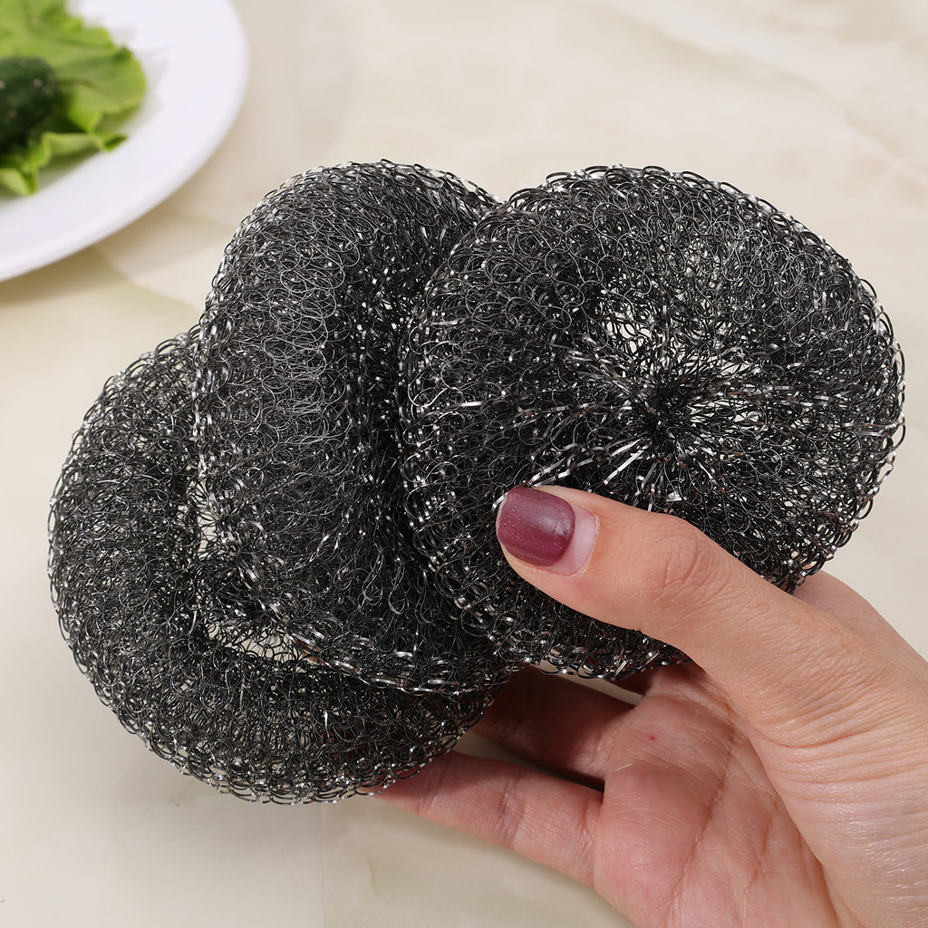 ทนทานใช้งานง่ายสแตนเลสไม่ขูดแปรงทําความสะอาด-ด้ามยาวสั้นครัวหม้อลูกลวดแปรงเครื่องมือ - รูปที่ 5