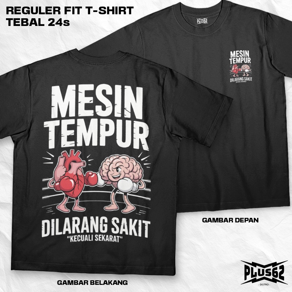 Plus62 Distro - เสื้อยืดซีรีส์ต้นฉบับ 24s หนาระดับพรีเมียมพร้อมคํา - ED0180