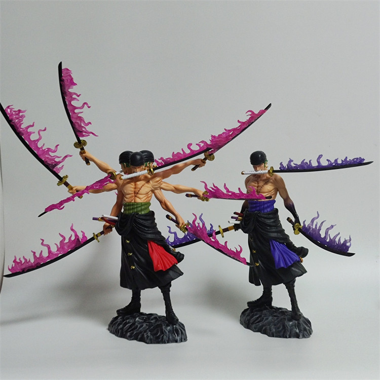 40 ซม.Roronoa Zoro ONE PIECE คอสเพลย์ Asura Purgatory Luffy Action Figure รุ่น Q ตุ๊กตาของขวัญเด็กตกแต่งรถเครื่องประดับของเล่นคอลเลกชันตกแต่งบ้านประติมากรรมMLML