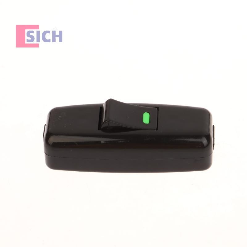 Sich 1-5PCS สวิตช์ไฟตั้งโต๊ะคลาสสิกสีดํา เปิด/ปิด อินไลน์ สําหรับบ้านและเรือ อุปกรณ์เสริมสายไฟ