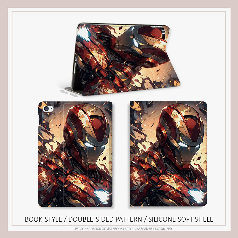 Iron Man เคส iPad สําหรับ iPad air6 air7 air4 air5 mini6/7 กรณี iPad pro11 pro12.9 pro13 2024 กรณี i