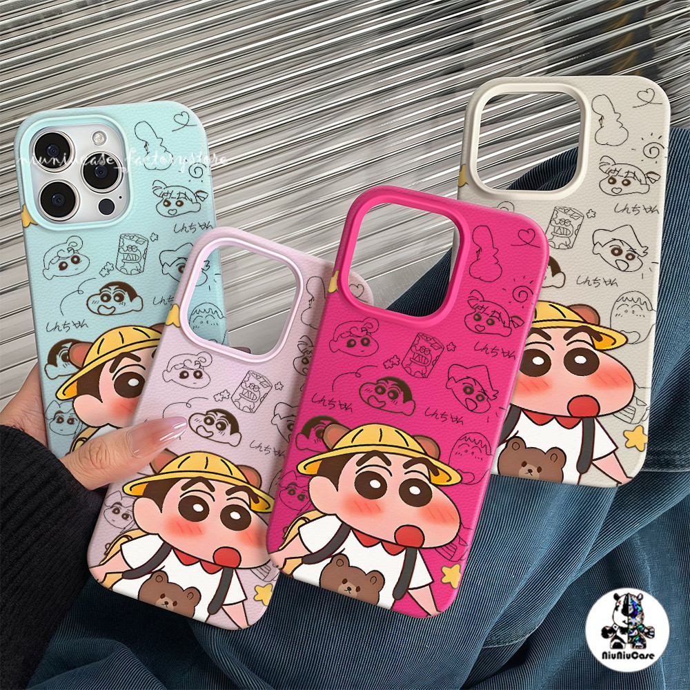 คสหนัง For iPhone 16 Pro Max เคสนิ่ม TPU สีลูกกวาด น่ารักเด็กซน👉For iPhone 11 15 14 13 12 Pro X XS max XR 7 8 Plus เคส