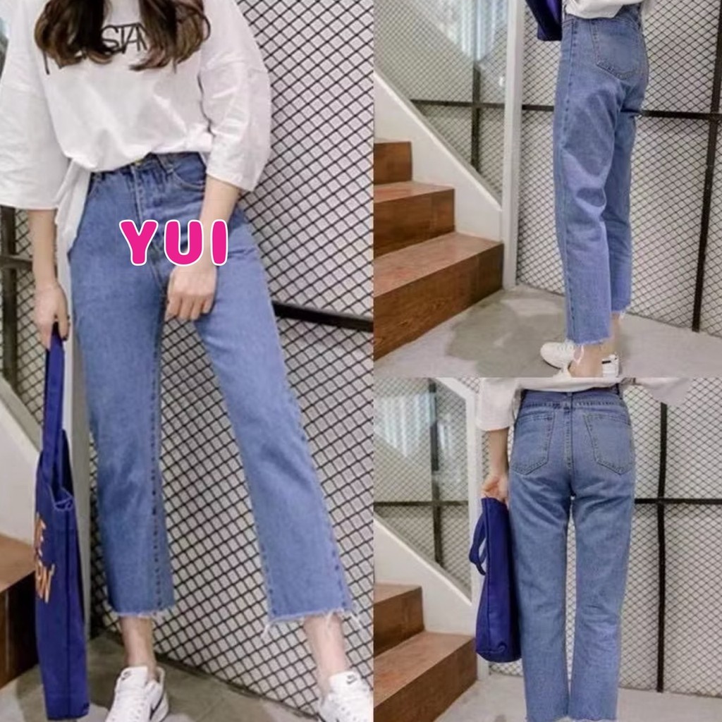 💗YUI💗👖 !!Big Size!! 👖 🌟 ยีนส์ขายาวเอวสูงบิ้กไซร์ดีไซน์สวยๆ สไตล์เกาหลีสินค้าพร้อมส่งห้ามพลาด🌟  #8013