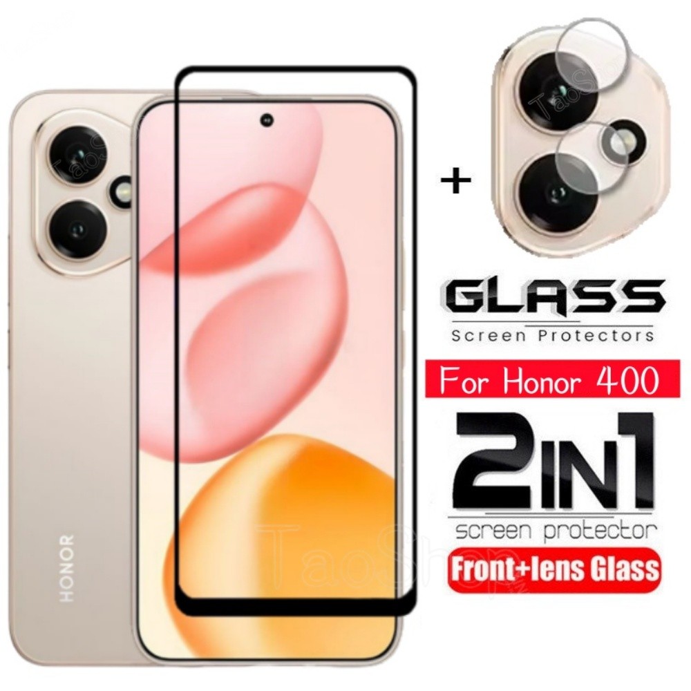 2 in 1 ป้องกันหน้าจอกระจกนิรภัยฟิล์มสําหรับ Honor 400 pro Lite 400pro Honor400 pro Honor400pro Honor