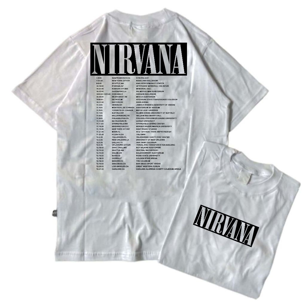 (C0D) NIRVANA Tour BAND Music T-Shirt วัสดุ 24s