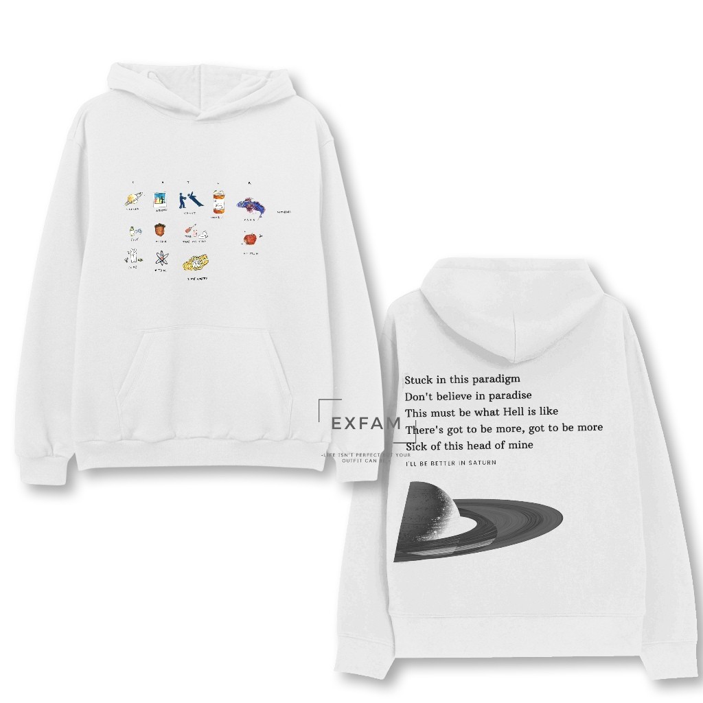 ผ้าฝ้าย Hoodie 💖 Sza Saturn อัลบั้มชุดเสื้อแจ็คเก็ตมีฮู้ด M-3XLS-5XL