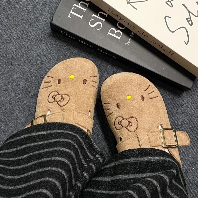 Hello Kitty Cute Birken Shoes Women Summer New Thick Sole Outer Wear Sandals - รูปที่ 4