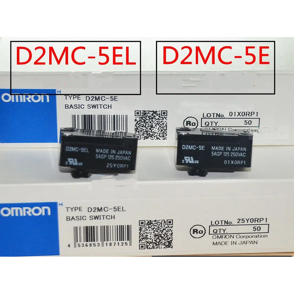 Omron สวิตช์ไมโครหมุนได้อย่างอ่อนโยน D2MC-5EL (D2MC-5E D2MC-5HL/5H/5F