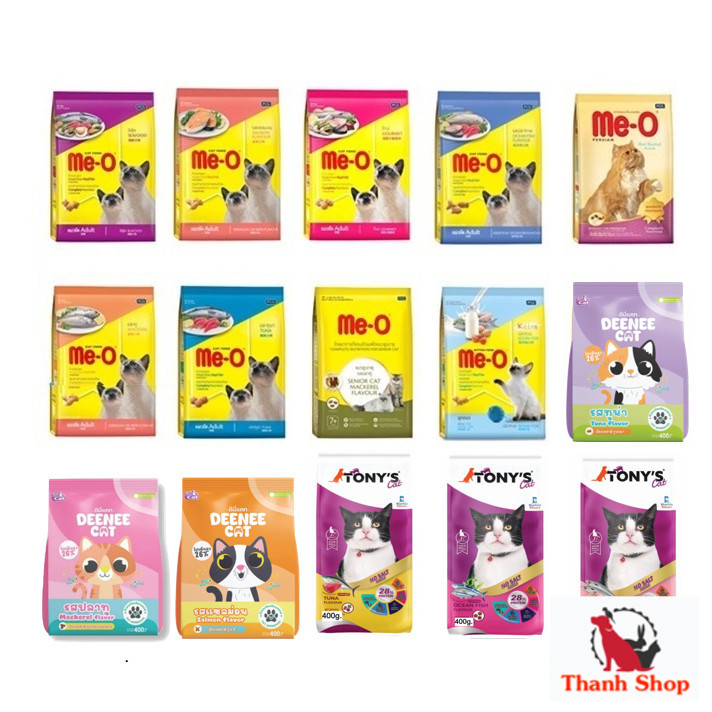 ❤️❤️ อาหารแมวเม็ด มีโอ (Me-O) / Tony's Cat / Deenee Cat อาหารแมว ถุงเล็ก  400 กรัม 🐈🐈