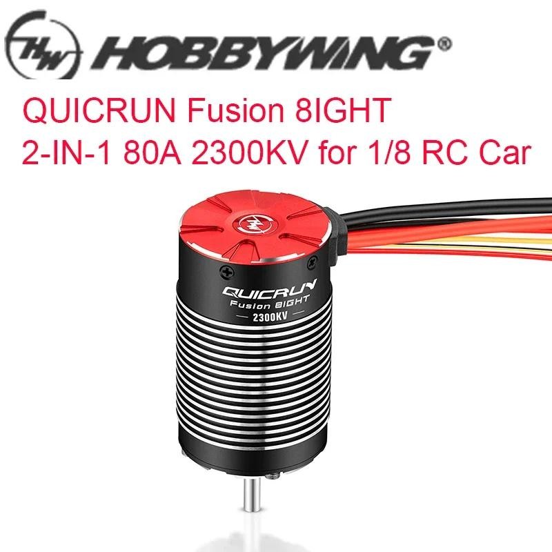 Original HOBBYWING QUICRUN Fusion 8IGHT 2-IN-1 80A 2300KV Brushless Sensored มอเตอร์ ESC แบบบูรณาการสําหรับ 1/8 RC รถ Rock Crawler