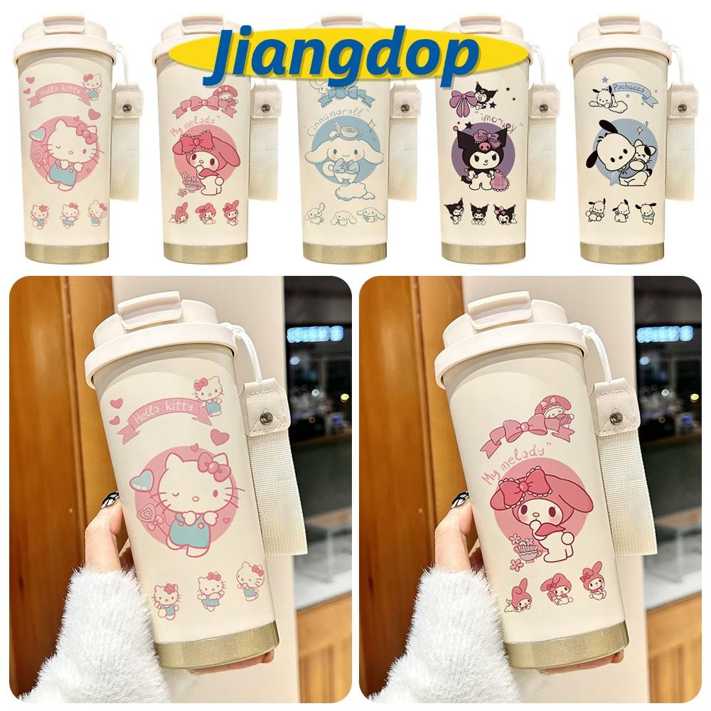 JIANG ถ้วยเก็บความร้อนการ์ตูน, สแตนเลส Hello Kitty Sanrio ถ้วยกาแฟ, ของขวัญที่ใช้งานได้จริง Double-layer Disney 530ml แก้วสูญญากาศ Drinkware