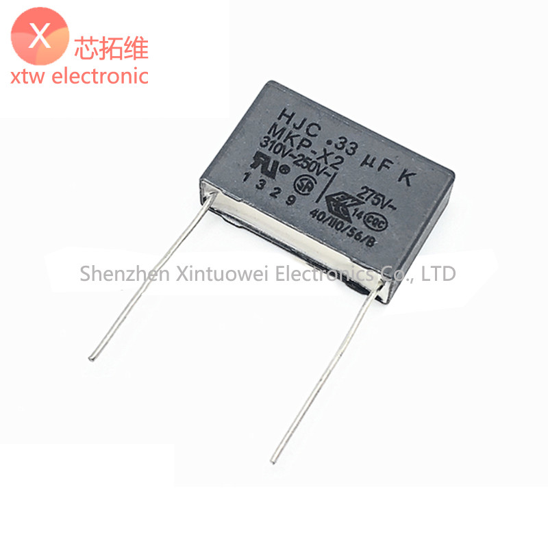 10 ชิ้น/ล็อต HJC X2 0.33UF ตัวเก็บประจุความปลอดภัย 334K 310VAC Pin Pitch = 22.5 มม.330NF 310V