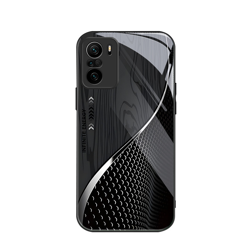 สําหรับ Xiaomi Poco F3&Redmi K40&Redmi K40 Pro , เครื่องชั่งลายไม้สีดํา, บุคลิกภาพอินเทรนด์, เคสป้องกันโทรศัพท์ป้องกันการตก