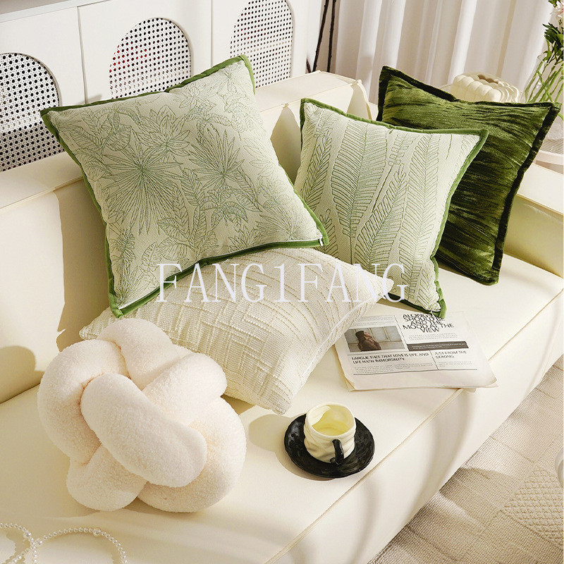 30X50/45X45 ซม.สีเขียวโยนหมอนสด Nordic Stamping เอวเบาะรองนั่ง Decor ตกแต่งบ้านปลอกหมอน