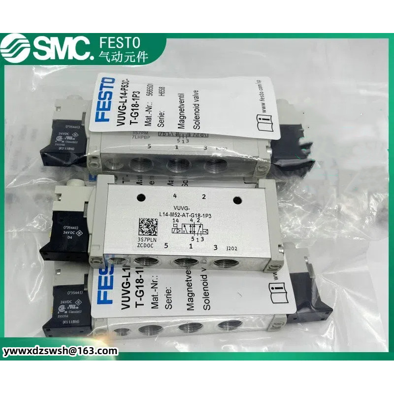 FESTO   Solenoid Valve VUVG-L14-M52-AT/MT-G18-1P3 1H2L-W1 1R8L FESTO Fisto Solenoid Valve