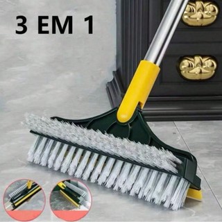 Mini Vassoura 3 Em 1 Rodo Gap Limpeza Esfregão Mop Limpa