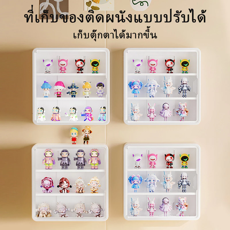 แบบแขวนผนัง กล่องโมเดล กล่องใสเก็บโมเดล โชว์ของเล่น ของสะสม แบบแขวนผนัง กันฝุ่นกันความชื้น มีฝาปิด ไม่ต้องติดตั้ง thumbnail 3
