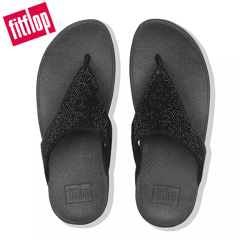 ▶New Arrival-Original◀ 2025 Fitflops รองเท้าแตะผู้หญิงเงาคริสตัลToe สไตล์โพสต์สบาย เพิ่มความสูง