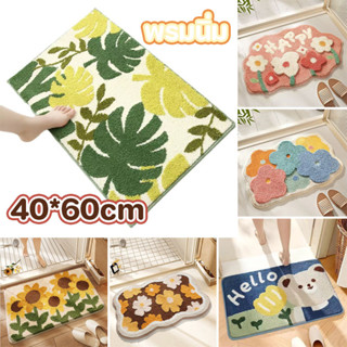 พรมนิ่ม 40x60 ซม. พรมดูดซับ มีพื้นรองเท้ายางกันลื่น