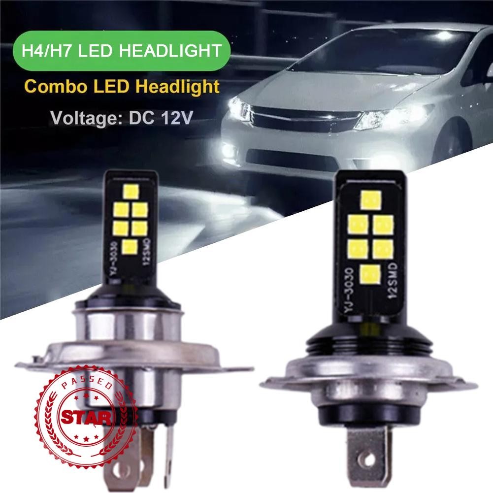 1pcs รถ H7/H4 LED ชุดไฟหน้าหลอดไฟสูงและต่ํา 52000LM (LED) หลอดไฟชุดไฟหน้ารถ 60W U8J3
