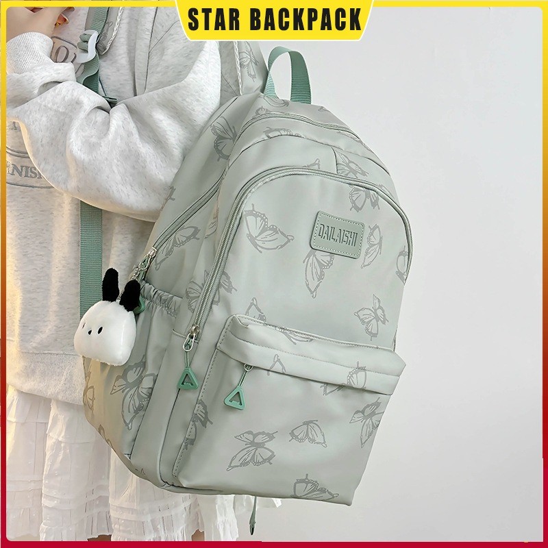 กระเป๋านักเรียนสาวเกาหลี กระเป๋าผู้หญิง กระเป๋านักเรียน กระเป๋ากันน้ํา กระเป๋าเป้สะพายหลังความจุขนาดใหญ่