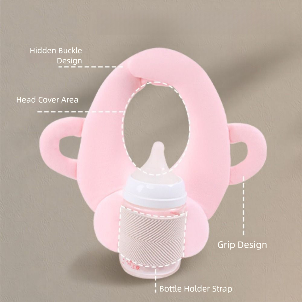 SOMEDAY ที่วางขวดนมเด็กป้อนอาหารด้วยตนเอง,ปรับแฮนด์ฟรีหมอนให้อาหารทารกแรกเกิด,สายรัดจับด้านข้าง 2 สายสําหรับเด็ก Pacifier พร้อม 2 ปุ่ม Snap ขวดนม Propper ดูแลทารก - รูปที่ 3