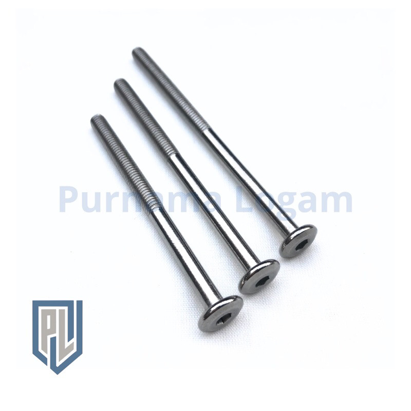 JCBC Bolt M6 x 90 (เกลียว 10 ยาว 9 ซม.) กุญแจสแตนเลส 304 A2-70/ L4