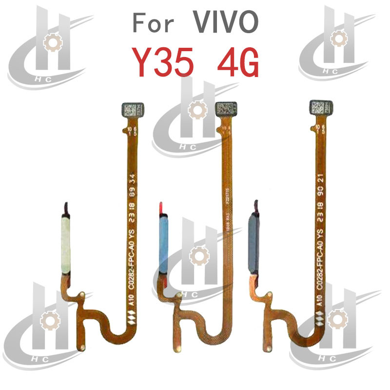 ลายนิ้วมือ Touch Sensor Finger Power Switch ON OFF ปุ่มด้านข้าง Key Flex Cable สําหรับ VIVO Y35 4G