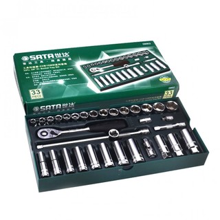 SATA 09902 ชุดถาดลูกบล็อก 3/8 นิ้ว (3 หุน) จำนวน 33 ชิ้น ซาต้า