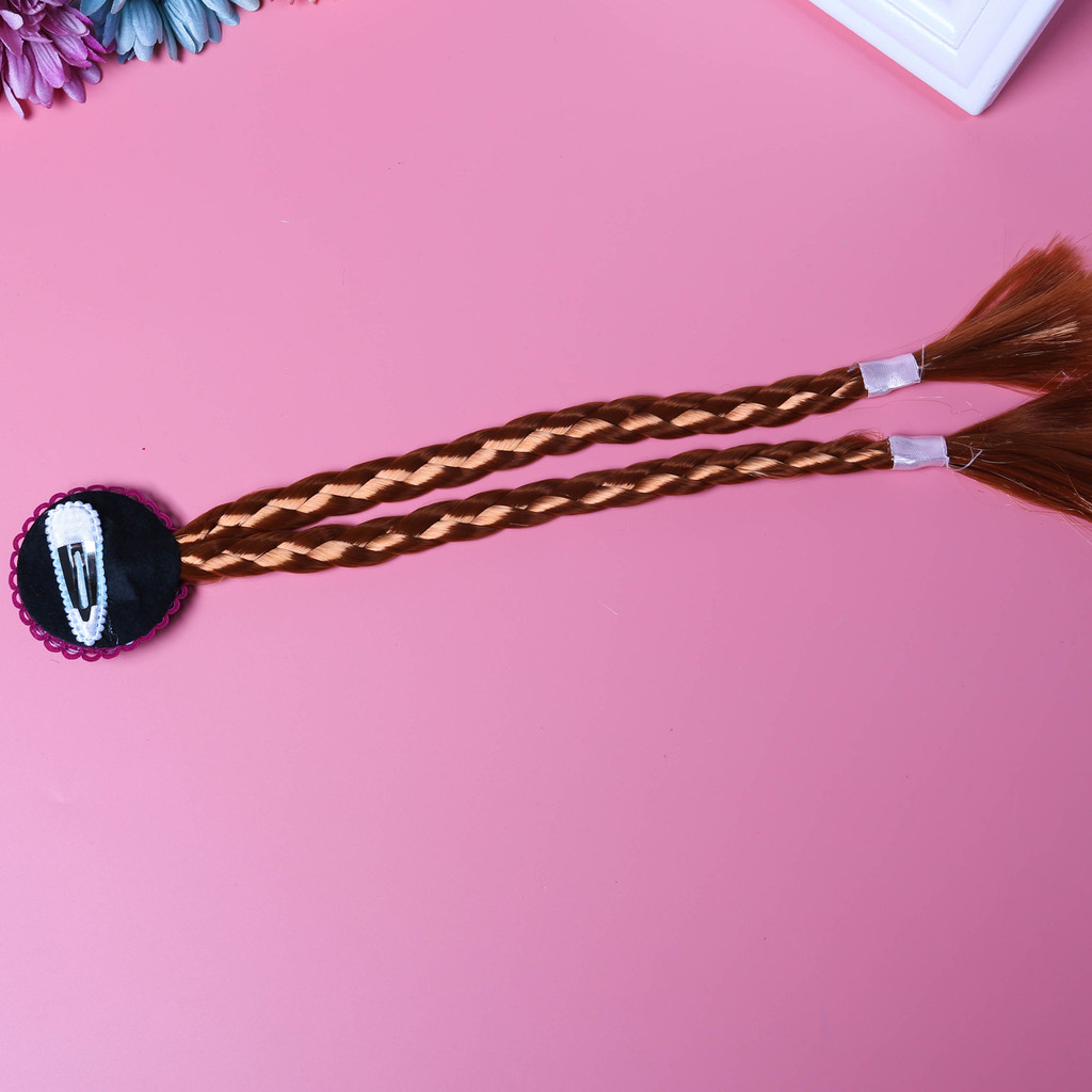 เด็กวิกผมแช่แข็งถักเปียเด็กทารกของขวัญวันเกิดการแสดงบนเวทีแต่งตัวเอลซาเจ้าหญิงอุปกรณ์ผมปลอม - รูปที่ 4