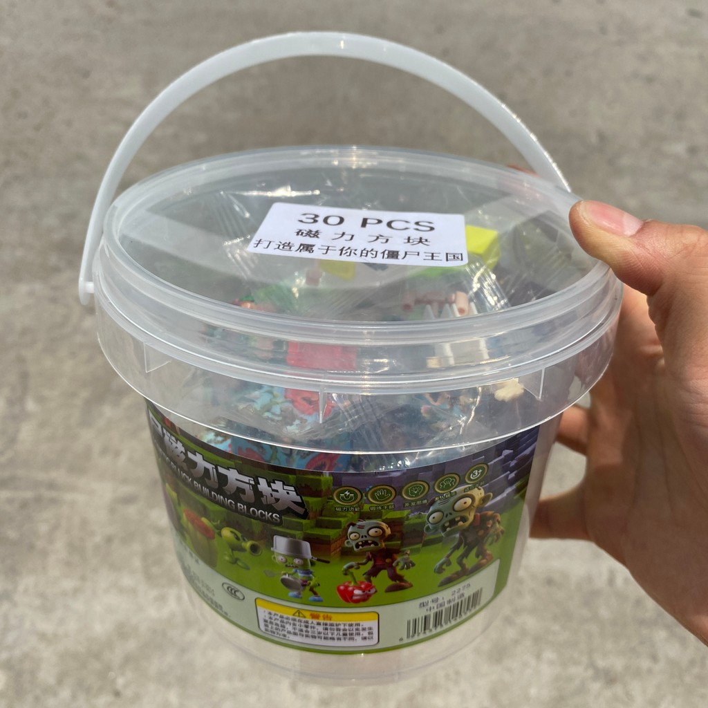 2275 Plants Battle Barreled Zombies Kingdom Magnetic Cube Plus ขนาด 2.5 ซม.ของเล่นบล็อกตัวต่อ
