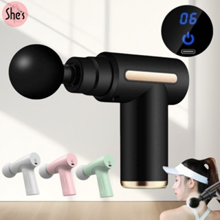 ปืนนวด🎈 ปืนนวดกล้ามเนื้อ Massage Gun เครื่องนวดไฟฟ้าไร้สาย ป…