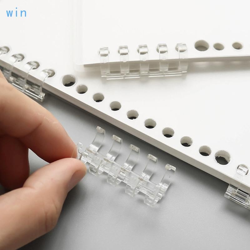 Win คลิปเข้าเล่ม 5 ห่วงพลาสติก 0 63 เส้นผ่านศูนย์กลาง 5 ห่วง Binding Coils Binding Comb