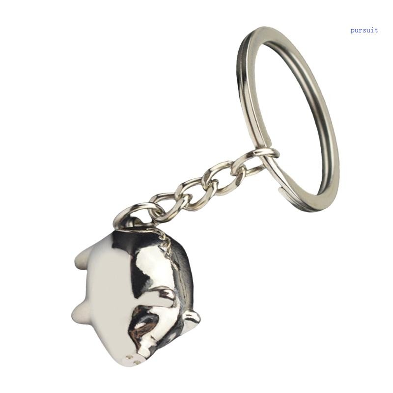 SUIT* Vibrant Pig Design Keychain Whimsical Pig Key Rings Stylish Key Rings เหมาะสําหรับผู้ที่ชื่นชอ