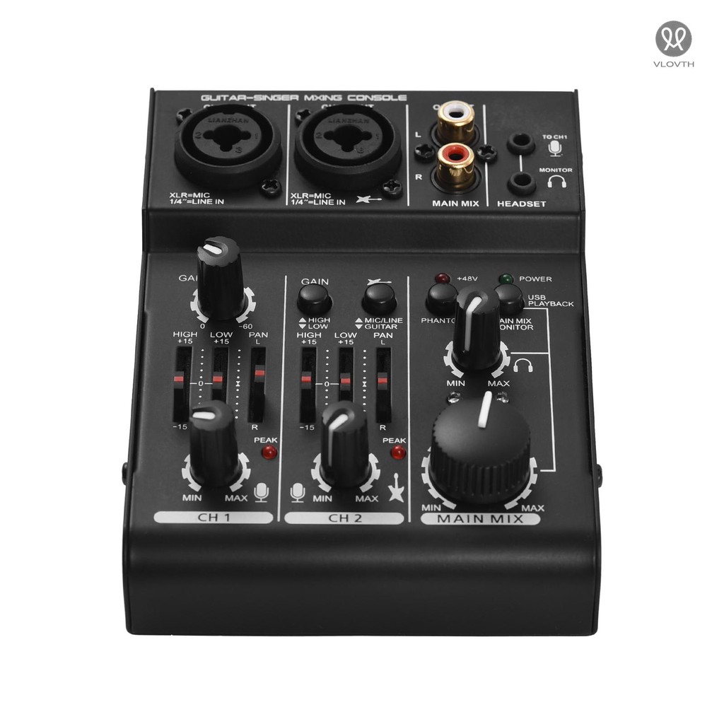 คอนโซลเสียงในตัว 5v Usb Network Live Broadcast 3 ช่องเสียงคอนโซล 48v Power 5v Studio Dj Network Soun