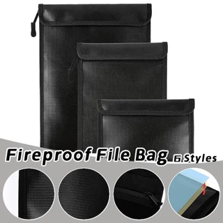 MXBEAUTY กระเป๋าเอกสารกันไฟ, ถุงเก็บเงินสดนิรภัย S/M/L กันน้ํา, Faraday Bag Signal Blocker แบบพกพาทนความร้อนทนไฟโล่โฟลเดอร์บ้าน