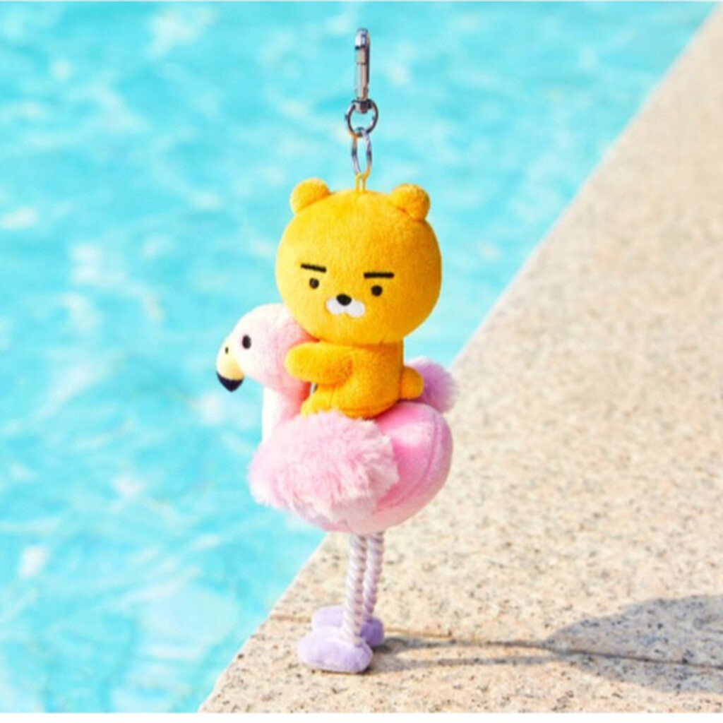 🛒พร้อมส่ง Ryan Pink Hawaii Keyring Doll ไรอันขี่ฟามิงโก้