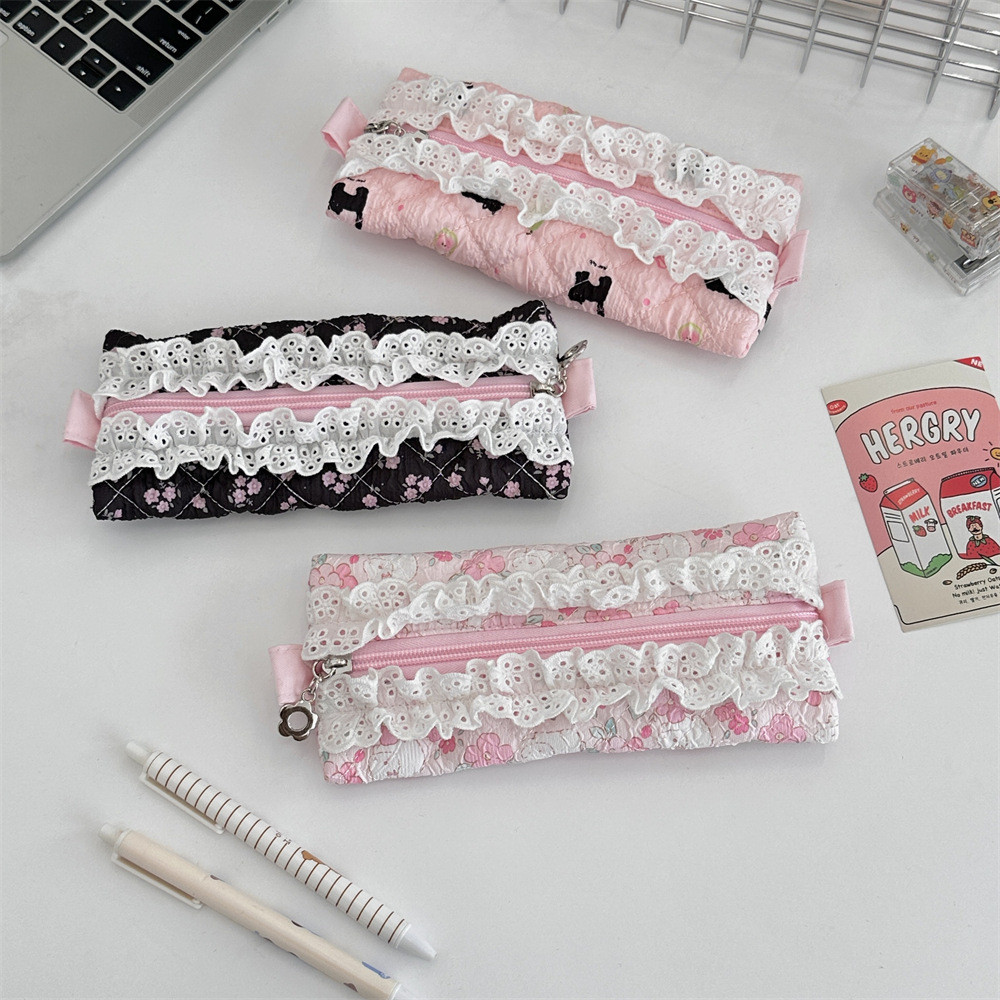พร้อมส่ง🛵 A62 กล่องดินสอ ลายดอกไม้เล็ก สไตล์เกาหลี น่ารัก พกพาสะดวก กระเป๋าดินสอ กระเป๋าใส่เครื่องเขียน ของจิปาถะ
