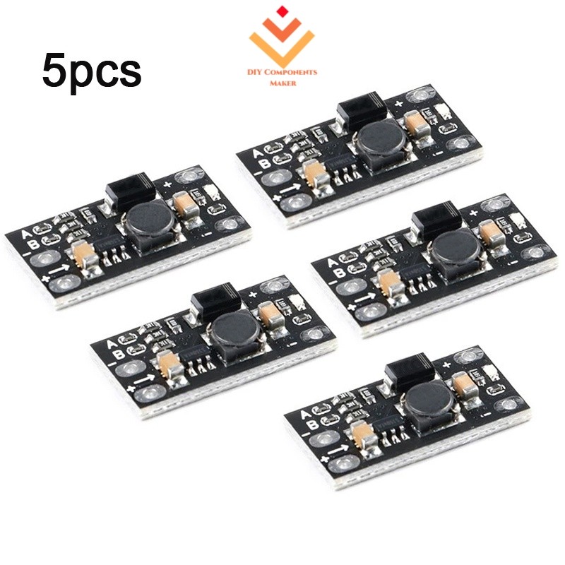 5PCS Mini DC-DC Step Up Converter โมดูล 3.7V ถึง 12V ตัวควบคุมแรงดันไฟฟ้าแบตเตอรี่ลิเธียม Boost