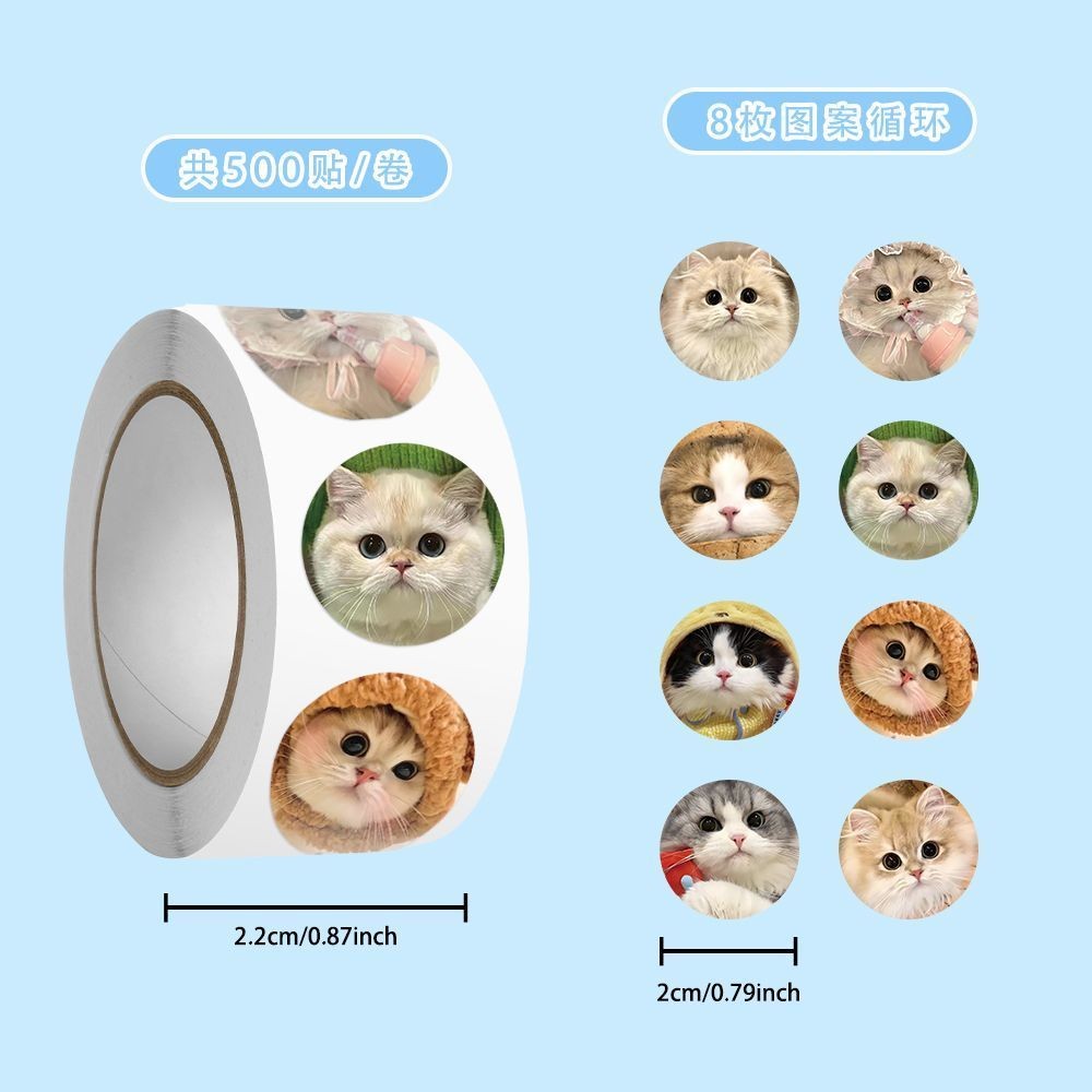 [ 500 ] สติ๊กเกอร์ใหม่น่ารัก หัวแมวม้วน สติ๊กเกอร์ หัวแมว หัวแมว ราคา ถูกที่สุด ดีลบีเคเค แกลเลอรีภาพที่ 3