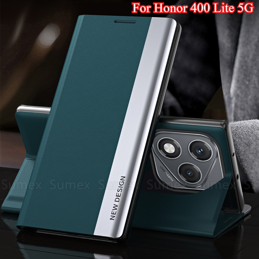 ฝาครอบสําหรับ Honor 400 Lite Honor400 Pro 5G เคสโทรศัพท์หนัง PC กันกระแทกขาตั้งผู้ถือปลอก Honer 400L