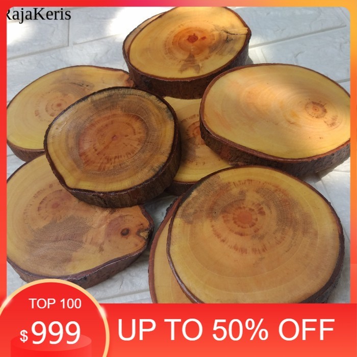 Wood Slice / Wood Cut / ที่รองแก้วไม้ ขนาด +- 10 ซม. FNX1 BN10