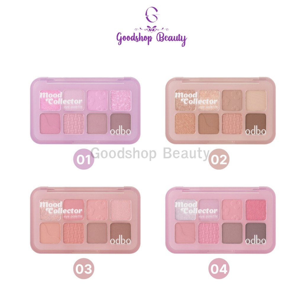 Odbo Mood collector eye palette od2030 อายแชโดว์ พาเลท 8 สี