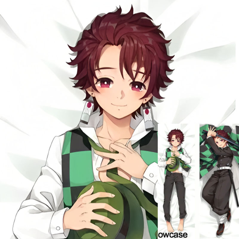 Anime Demon Slayer Kamado Nezuko หมอน Dakimakura Kimetsu ไม่มี Yaiba เครื่องแต่งกายโยนเบาะปลอกหมอนสอ