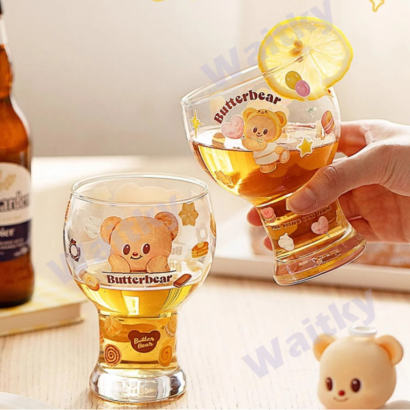พนักงานเสิร์ฟแม่บ้านสมัยใหม่ & หมีเนยถ้วยเบียร์แก้วครัวเรือนดื่มถ้วยมูลค่าสูงถ้วยน้ําผลไม้