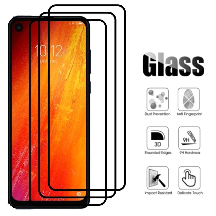 HD สีดําขอบฟิล์มกระจกนิรภัยสําหรับ Motorola One Zoom Vision Plus Macro Hyper Fusion + Fusion Action 