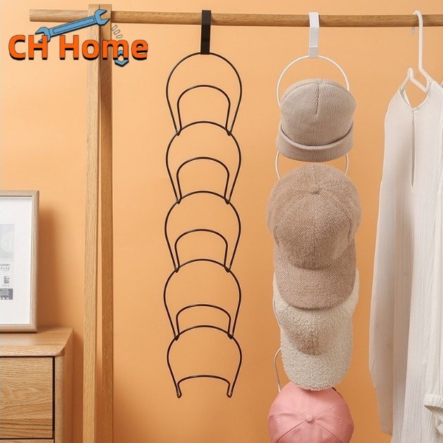 จัดส่งในกรุงเทพฯ ที่แขวนหมวก แบบเหล็ก ไม่ต้องเจาะ อเนกประสงค์ ประหยัดพื้นที่ 5 ชิ้น แขวนหมวกของคุณ