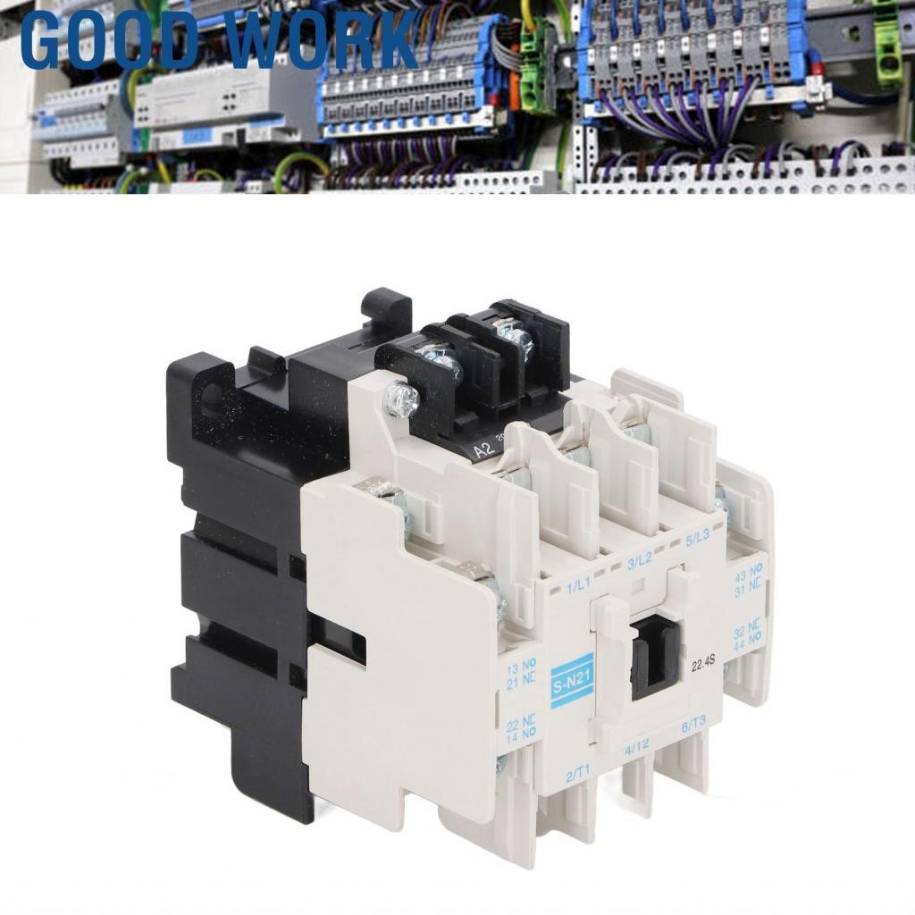 Good work คอนแทคเลนส์ไฟฟ้า AC ไฟฟ้า PC Shell Flame Retardant Standard 35 มม. รถไฟติดตั้งขนาดกะทัดรัด