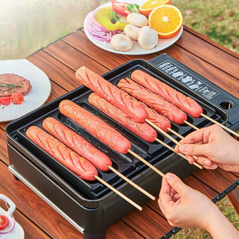 Golden Crispy Sausage Machine|Business BBQ Grill Gas Smokeless Non-Greasy